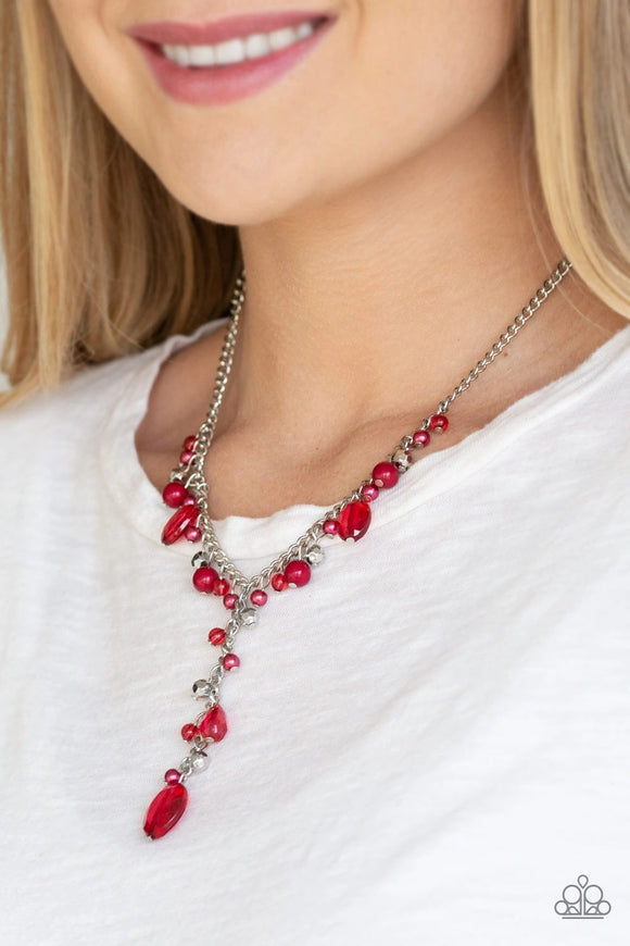 Crystal Couture - Red Necklace