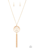Spiraling Sparkle - Gold Necklace