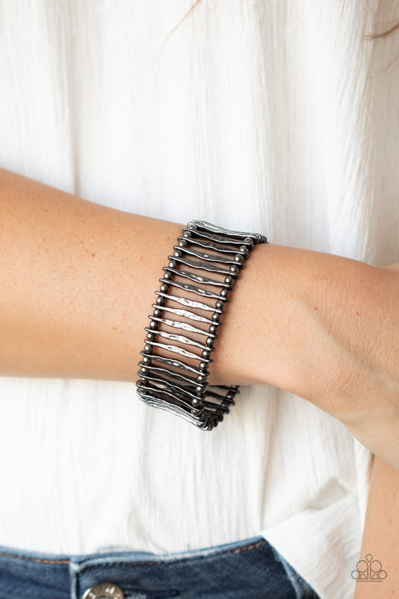 Rustic Rebellion - Black Bracelet
