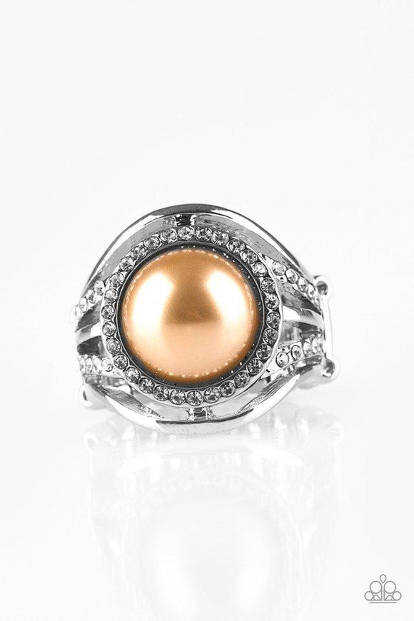 Pampered In Pearls - Brown Ring
