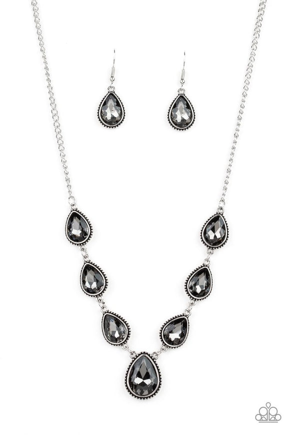 Socialite Social- Silver Necklace