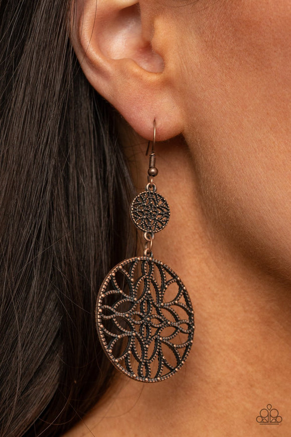 Mandala Eden - Copper Earrings