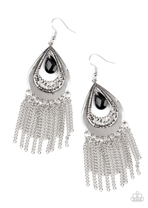 Scattered Storms - Black Earring