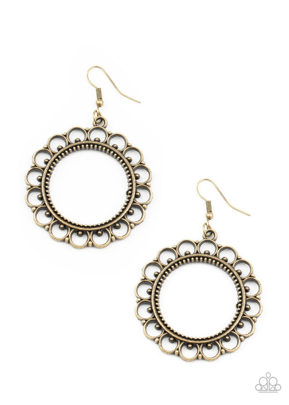 Sun Lounge - Brass Earrings
