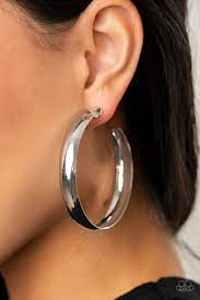 Kick Em To The CURVE - Silver Earrings