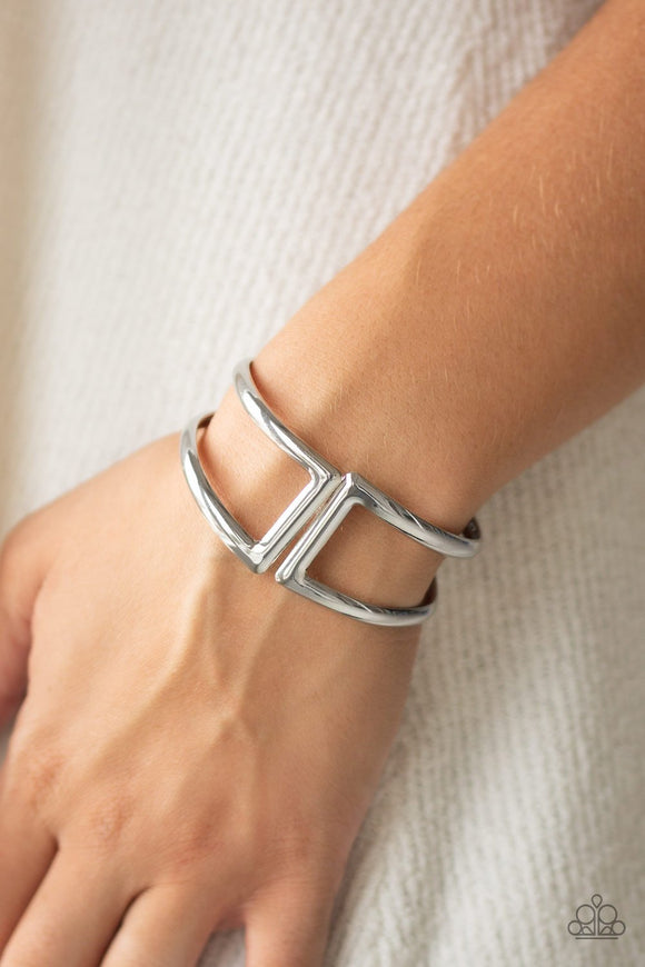 Geo Glam - Silver Bracelet