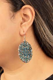 MANDALA Effect - Blue Earrings