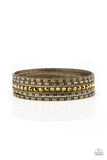 Glitzy Grunge - Brass Bracelet