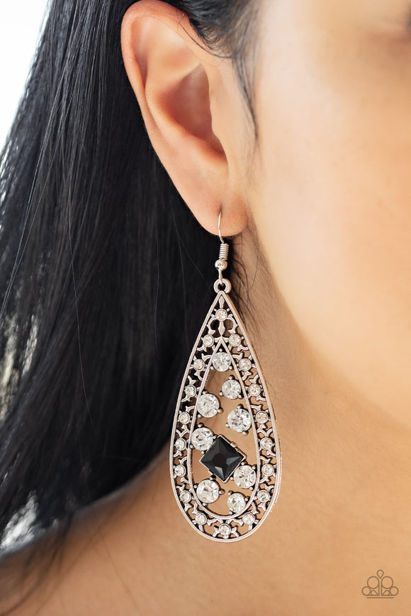Drop Dead Dazzle - Black Earrings