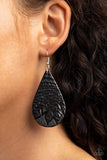 Everyone Remain PALM! - Black Earrings