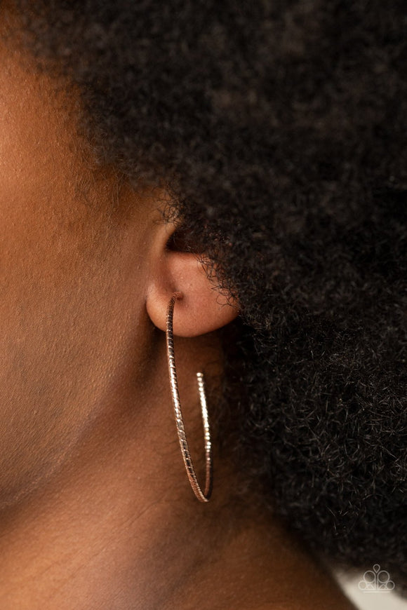 Inclined to Entwine - Rose Gold Earrings