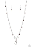 Sharp-Edged Shimmer - Purple Necklace