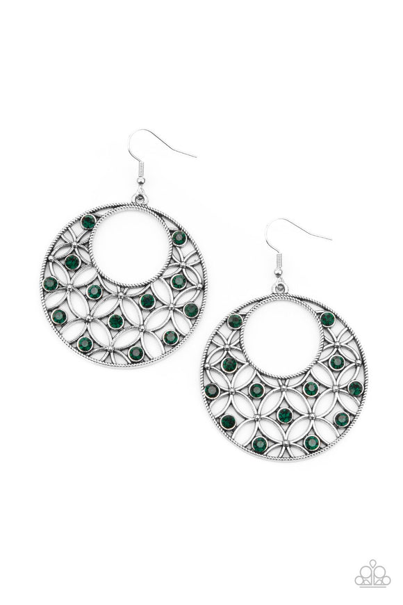 Garden Garnish-Green Earrings
