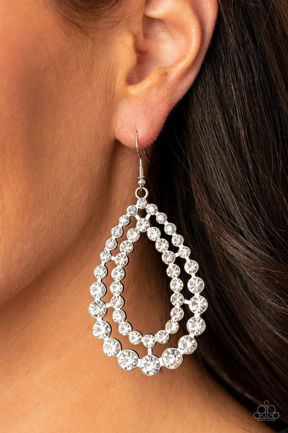 Glacial Glaze - White Earrings
