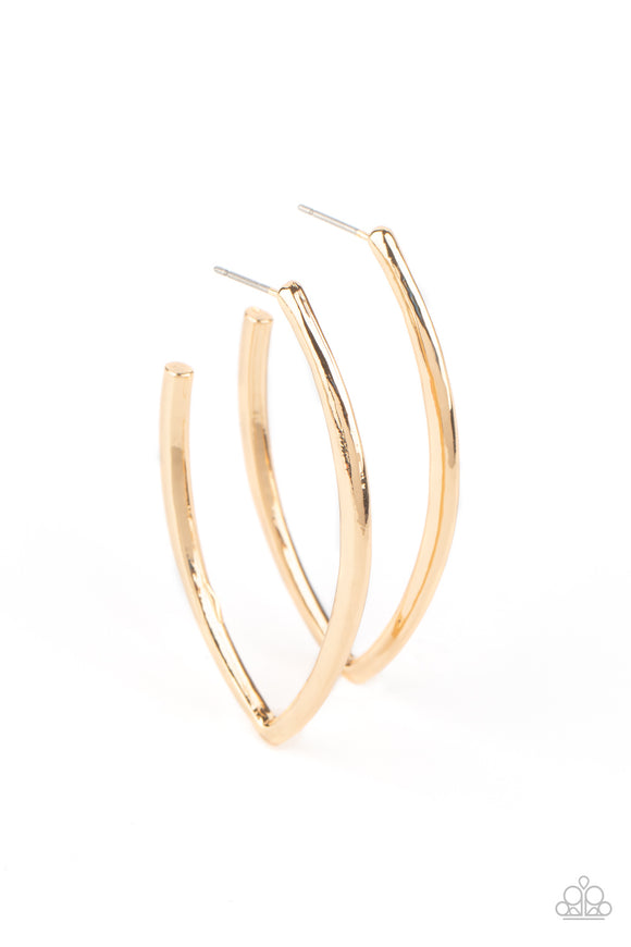 Point-Blank Beautiful - Gold Earrings