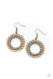 Radiating Radiance - Brass Earring
