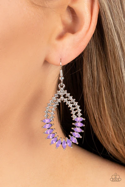 Lucid Luster - Purple Earrings