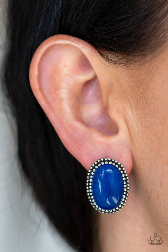 Shiny Sediment - Blue Earrings