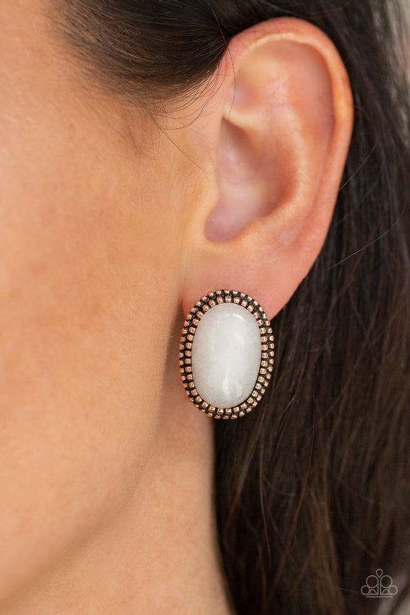 Shiny Sediment - Copper Earrings