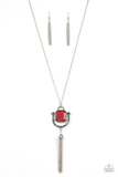Funky Fringe - Red Necklace