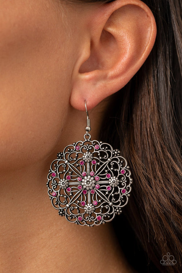 Oh MANDALA! - Pink Earrings