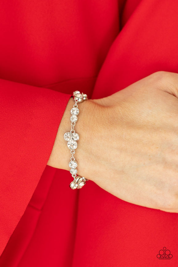 Social GLISTENING - White Bracelet