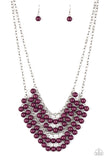 Bubbly Boardwalk - Purple  Necklace
