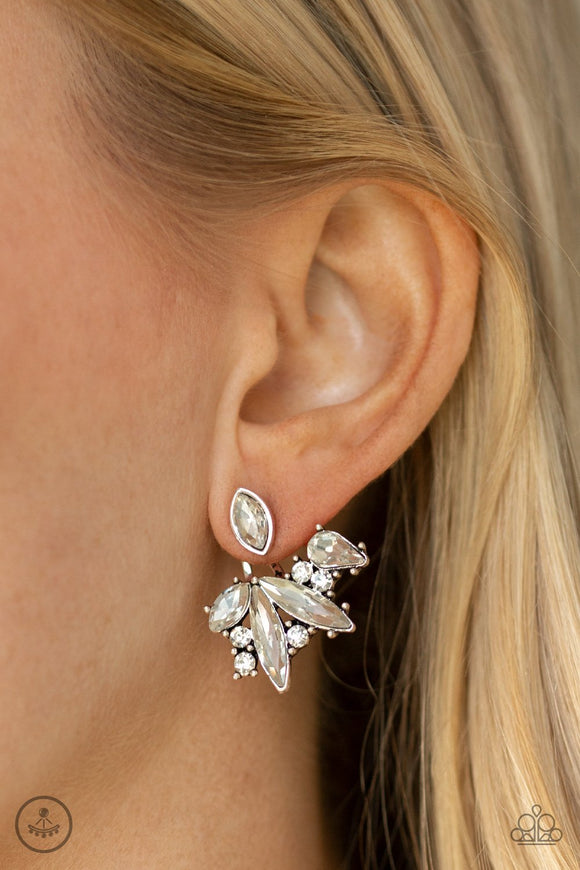 Deco Dynamite-White Earrings