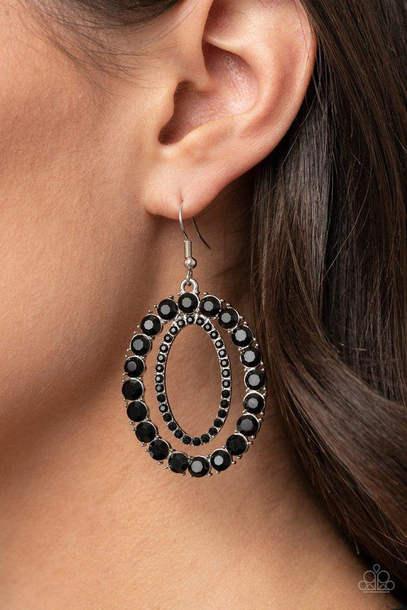 Deluxe Luxury - Black Earrings