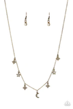 Cosmic Runway - Brass Necklace