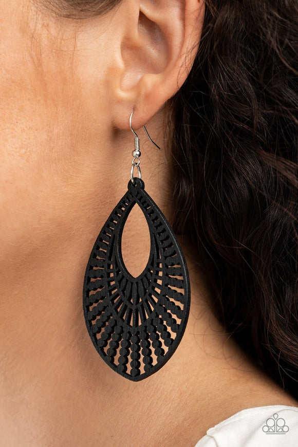 Bermuda Breeze - Black Earrings