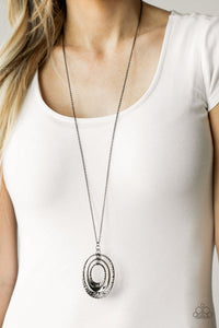 Dizzying Decor - Black Necklace