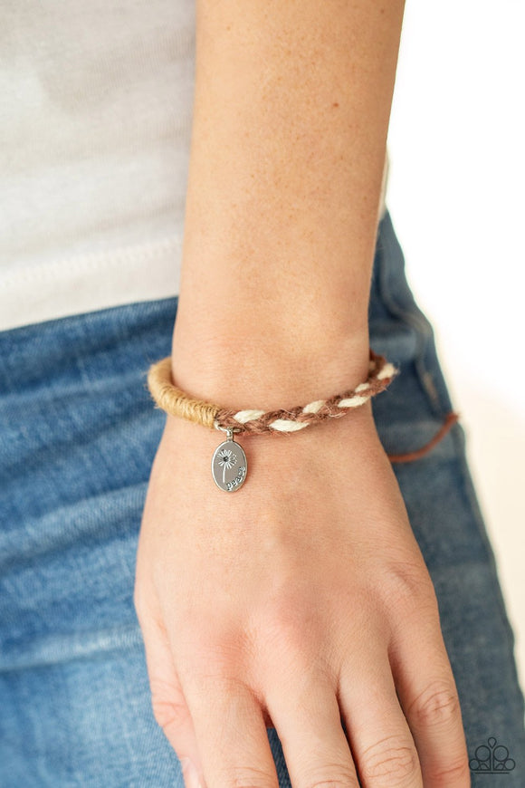 Perpetually Peaceful - Brown Urban Bracelet