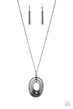 Dizzying Decor - Black Necklace