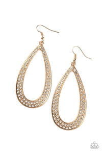Diamond Distraction - Gold Earrings