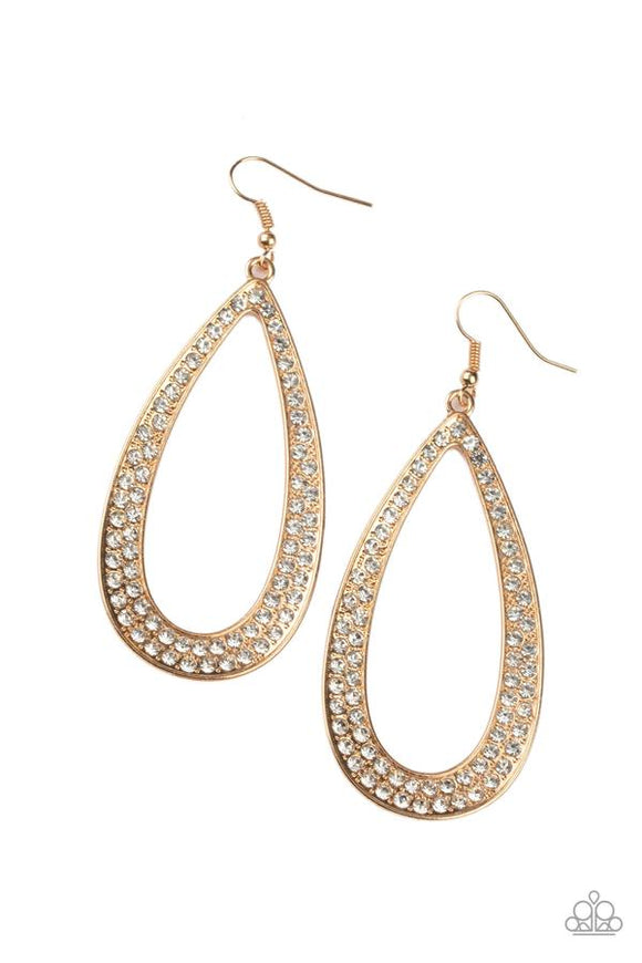 Diamond Distraction - Gold Earrings