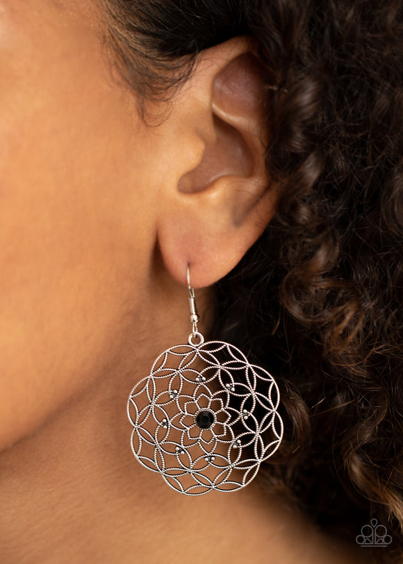 Botanical Bash - Black Earrings