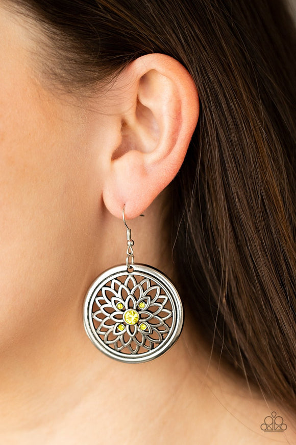 Mega Medallions - Yellow Earring