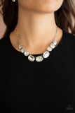 Gorgeously Glacial - White Necklace